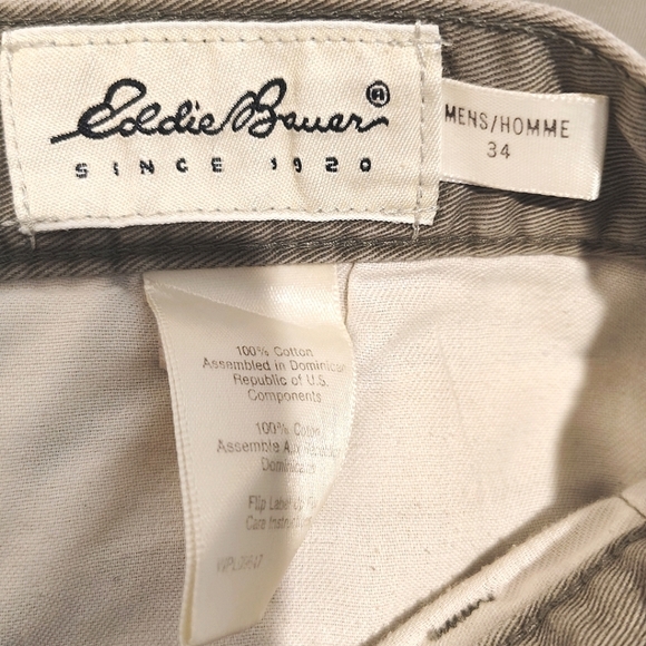 Eddie Bauer Vintage Y2K Men's 100% Cotton Flat Front Shorts - Picture 3 of 3